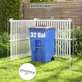 thumbnail image 3 of Costway 2 Air Conditioner Fence Panels with Metal Ground Stakes No Dig Trash Can Enclosure, 3 of 10