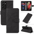 thumbnail image 5 of Flip Case For FOXDOCK Samsung Galaxy S21 Ultra Card Slots and Kickstand Function Skin Feel Leather, 5 of 5