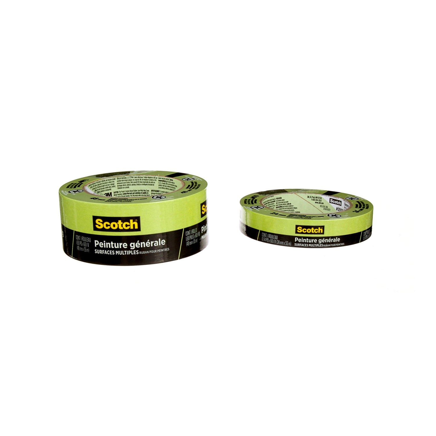 Ruban pour peintres pour surfaces multiples à usage général Scotch®, 2055-36NP, 36 mm x 55 m (1,41 po x 60,1 v)