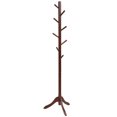thumbnail image 1 of Costway Wooden Coat Rack Stand Entryway Hall Tree 2 Adjustable Height w/ 8 Hooks Brown, 1 of 10