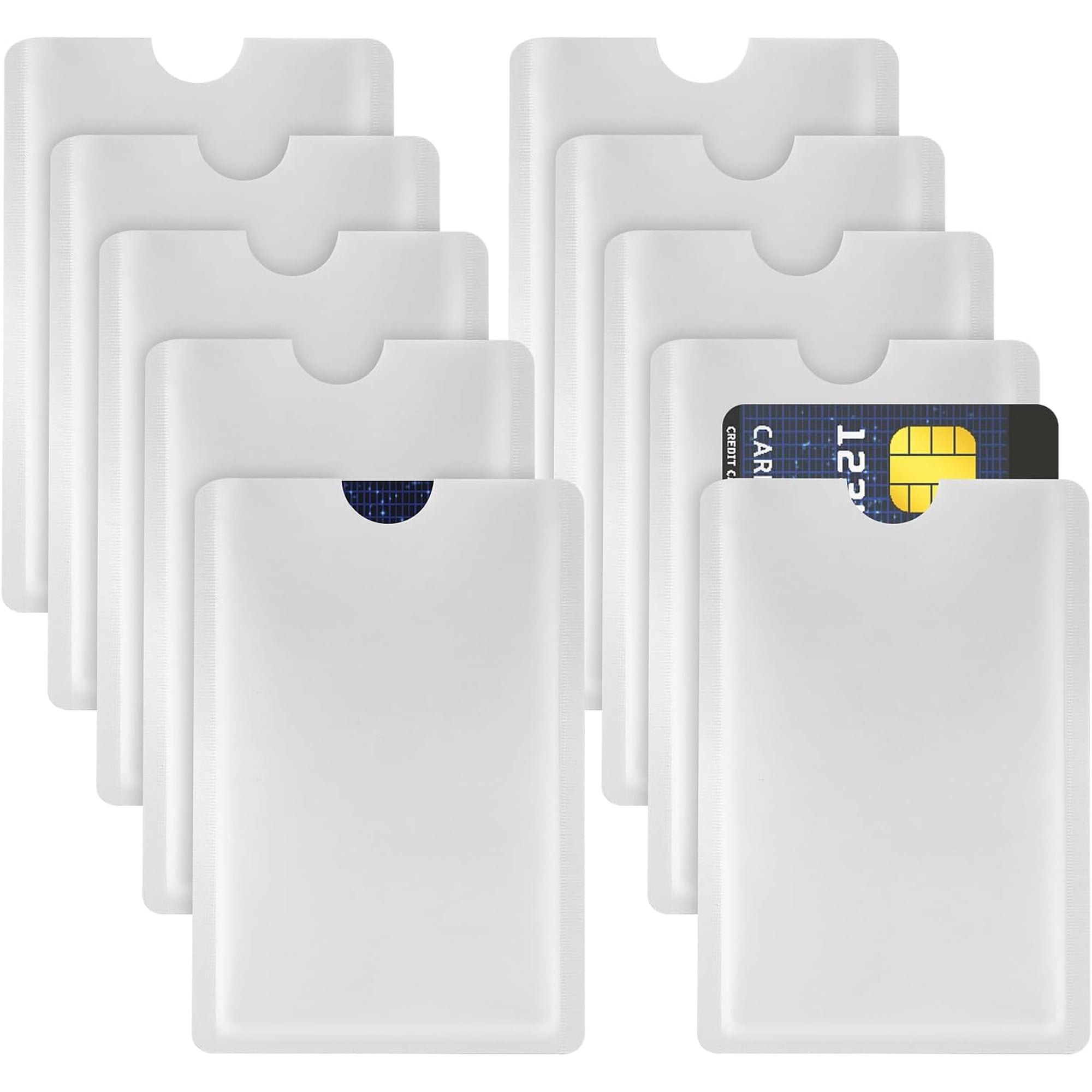 credit card protector sleeve walmart EEEkit, RFID Sleeves, 14pcs, Black, Water-Resistant, Slim money cards RFID Blocking Card Holder -