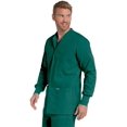 thumbnail image 2 of Landau Essentials Vestes de Sarrau à 5 Poches pour Hommes - Coupe Classique Décontractée, Col Ras du Cou, devant à Boutons-Pression, Sarraus d'Échauffement 7551, 2 of 9