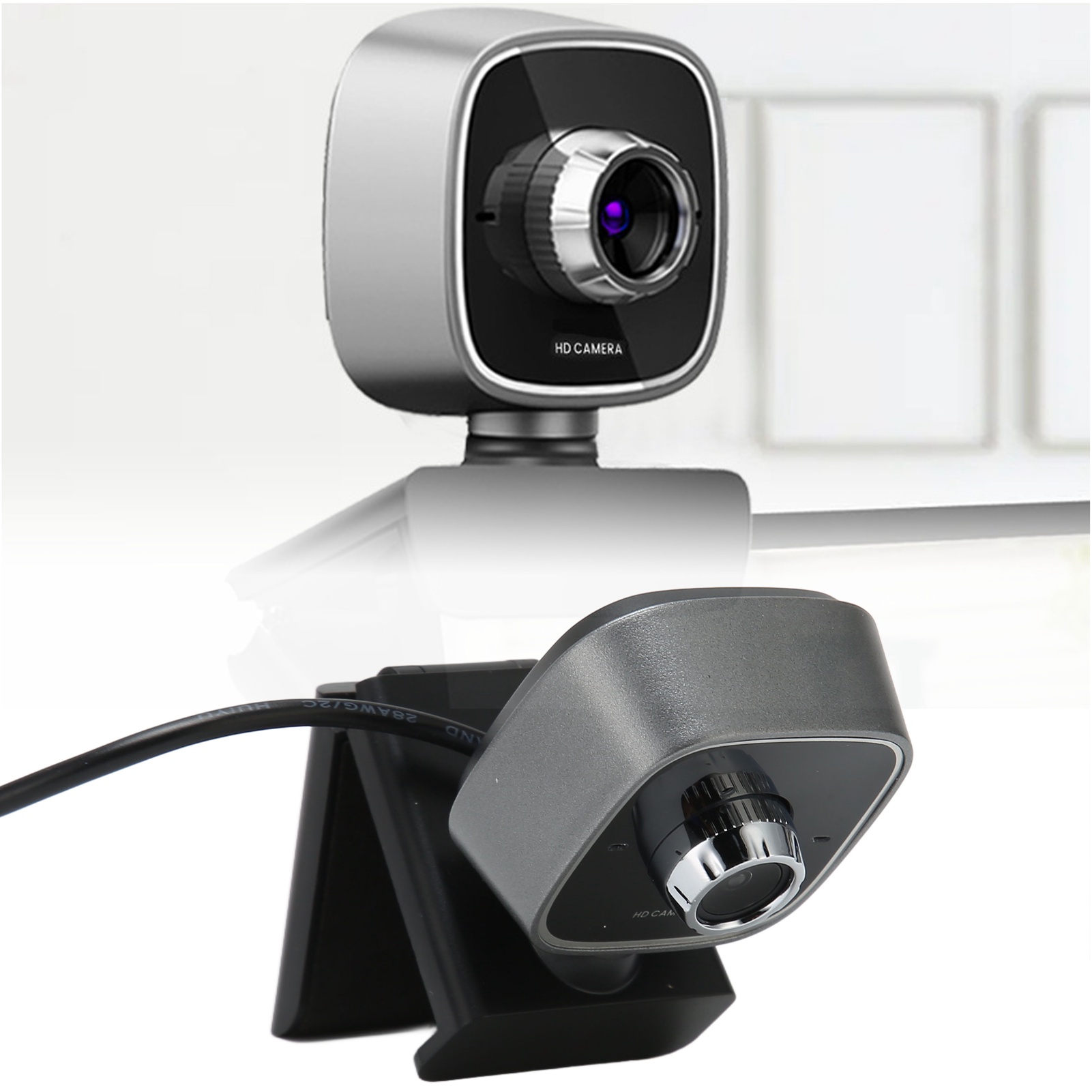 USB Webcam, 30fps Precise Focus Plug and Play HD Webcam  for Computer for Laptop for Video Chat for Live Broadcast