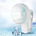 thumbnail image 3 of White Magnetic Clip Fan Usb Rechargeable 3 Wind Levels 90 Degree Rotation Quiet Desktop Portable For Home Bedroom, 3 of 9