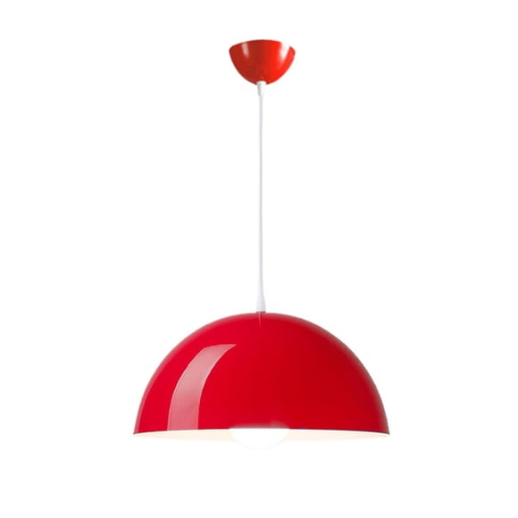 Glossy Dome Colorful Pendant Light Fixture, Minimalism Semicircle Metal Aluminum Pendant Lamp, Retro Ceiling Pendant Light, Pendant Lighting for Kitchen Island Dining Room Table