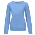 thumbnail image 4 of SNKSDGM Chandails Graphiques pour Femmes Grande Taille pour Femmes Chandails Courts pour Femmes Chandails Quotidiens pour Femmes Maison Extérieur Entraînement Manches Longues T-Shirt Col Rond Haut Chandail Imprimé Blouse de Rue Mode Urbaine TTG, 4 of 5