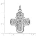 thumbnail image 3 of 14K White Gold Four Way Medal Pendant, 3 of 3