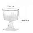 thumbnail image 3 of Leodye Disposable Plastic Ice Cream Dessert Cup Pudding Jelly Transparent Striped Goblet for for Home, Kitchen， bathroom, 3 of 6