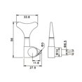thumbnail image 1 of String Tuning Peg Tuner Sealed Machine String Bass Machine Head Tuners Electric Tuning Peg Machine Head Button for Bass Part Silver 2L2R, 1 of 9