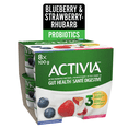 thumbnail image 1 of Activia Probiotic Yogurt, Strawberry-Rhubarb/Blueberry, 8x100g, 1 of 8