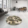 thumbnail image 4 of Ahgly Company Tapis d'Intérieur Lavable en Machine Carré Transitionnel Marron Café, 6 Pieds Carré, 4 of 7