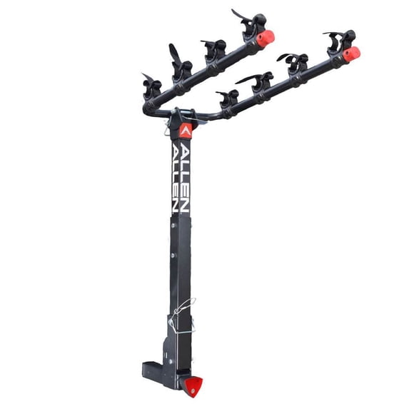 Allen Sports Porte-Vélo de Luxe à 4 Crochets Verrouillables de 2 Pouces avec Bras Pliants, Noir