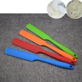 thumbnail image 3 of 4 Pcs Silicone Scraper Long Shaving Head Integrated Handle Spatula Butter Blending Flat Cake Baking Pastry Tools (Blue), 3 of 8