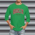 thumbnail image 2 of Oversized Tshirts for Men 3/4 Sleeve Comfortable Crewneck Graduated Color Fit Green Graphic Fall Tees size XXXXL, 2 of 4