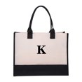 thumbnail image 1 of TopLLC Canvas Bag With Adjustable Zipper Strap For Initial And Makeup Bags, Women's Birthday Gift, 1 of 1