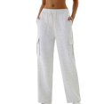 thumbnail image 1 of zbxnLI Womens Cargo Sweatpants Drawstring Elastic Waist Jogging Pants Athletic Running Pants Multi-pockets, 1 of 4