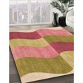 thumbnail image 3 of Ahgly Company Tapis d'Intérieur Lavables en Machine Rectangle Transitionnel Orange Jaune, 7' x 10', 3 of 7
