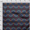 thumbnail image 2 of oneOone Georgette Viscose Tissu Rayé Ikat Tissu Imprimé 1 Yard 42 Inch Wide, 2 of 4