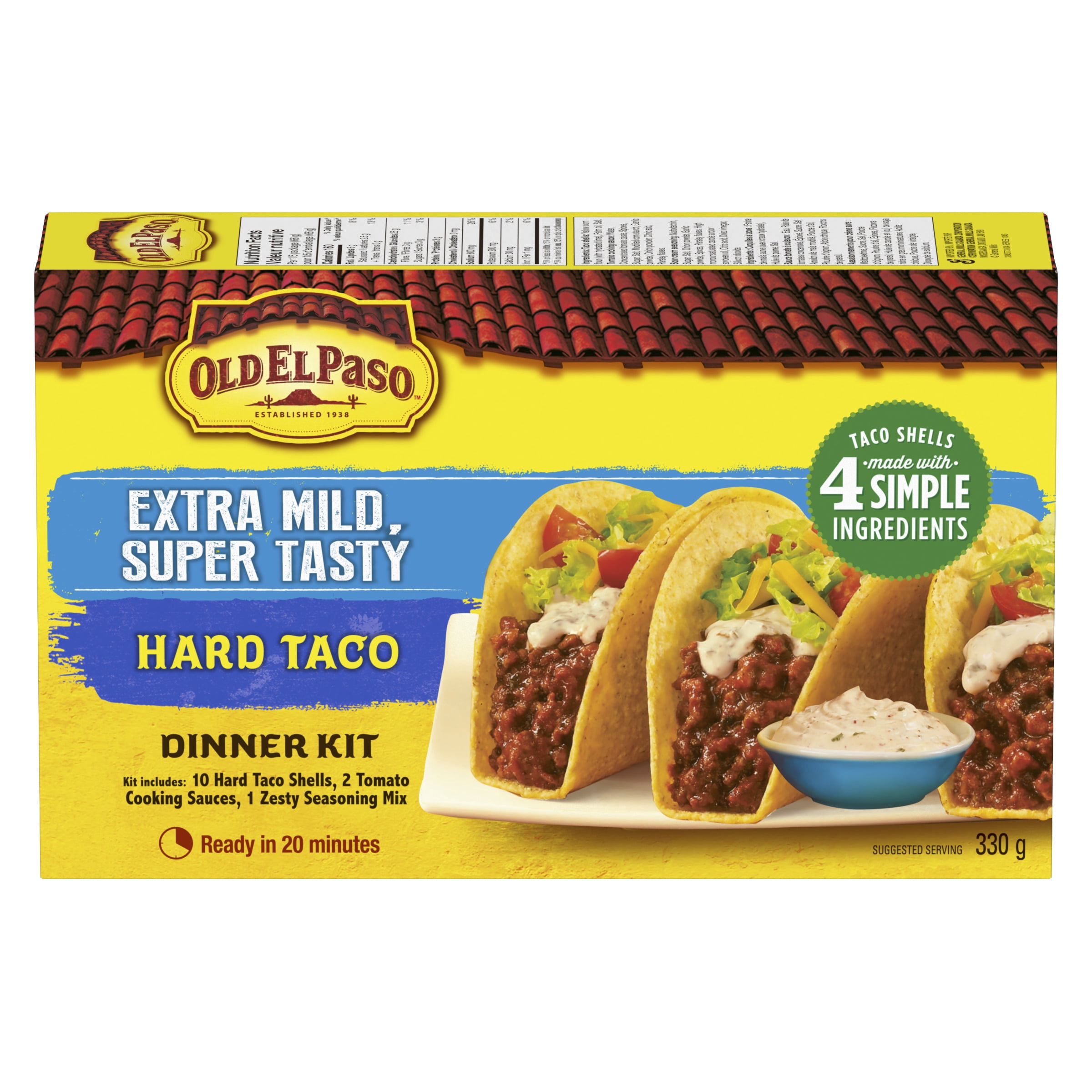 Old El Paso Ensemble à tacos rigides Extra-doux, très savoureux