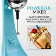 thumbnail image 4 of Nostalgia Retro 2 Speed Milkshake Maker with Stainless Steel Cup, Blue, 4 of 5