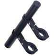 thumbnail image 2 of relayinert Bicycle Handlebar Extender with Double Clamps Front Flashlight Extension Bracket Mounting Rack Adapter Supplies Black Aluminum Alloy 1Set, 2 of 6