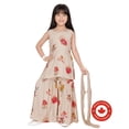 thumbnail image 1 of DWEEP SARA Kurti Crème à Motif Floral avec Ensemble Sharara pour Filles – Tenue Festive et de Fête, 1-2 Ans(18), 1 of 8