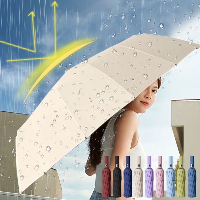 Up to 65% Off! Gspmoly Fully Automatic Rotatable Umbrella Foldable Glue Sunscreen Umbrella Automatic Opening and Closing Protection and Sun Protection up to 65% Off