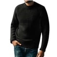 thumbnail image 1 of EGNMCR Mens Sweater Mens Crewneck Retro Pullover Long Sleeve Sweater, 1 of 3