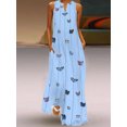 thumbnail image 2 of Innerwin Longues Robes Maxi à Imprimé Floral pour Femmes, Robe d'Été de Plage, Vacances, Sans Manches, Robe Débardeur Hawaïenne Style W S, 2 of 8