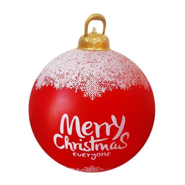 60CM Outdoor Christmas Inflatable Decorated Ball Giant Christmas Inflatable Ball Christmas Tree Decorations With Lamp