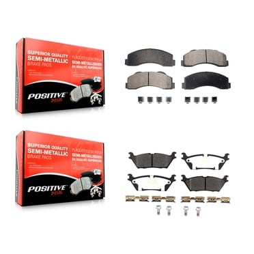 Positive Plus Front Rear Semi-Metallic Brake Pads Kit for Car 2015-2017 Ford F-150 with Electric Parking KPF-100468