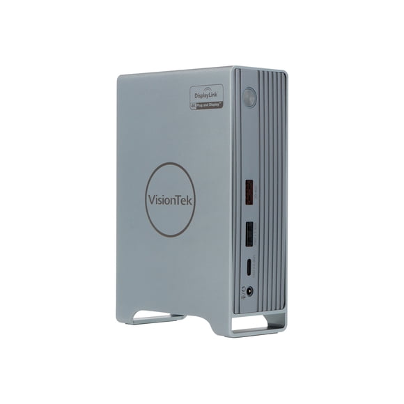 Visiontek Triple Display Docking Station - Silver Aluminum