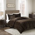 thumbnail image 1 of Duke Faux Fur Comforter Mini Set Chocolate King/Cal King, 1 of 10