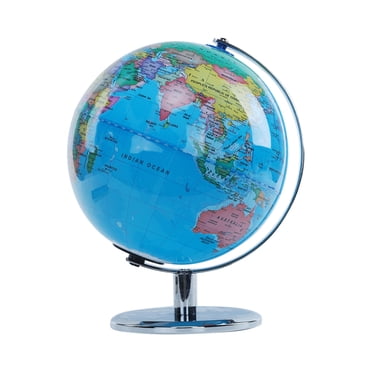 HBBKVI Globe Monde Illuminé Haute Définition pour Apprentissage Éducatif, Géographie Détaillée avec Noms de Pays et Merveilles Naturelles, Tellurien Interactif avec Base Stable et Fonction d'Éclairage
