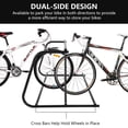 thumbnail image 3 of AKDSteel Outdoor Bike Storage Rack – 10-Bike Dual Side Stand, Stable & Space-Saving Lightweight Commercial Grid for Garage, Street, Yard, Bike Event, 3 of 9