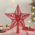 thumbnail image 2 of Christmas Tree Decorations,Christmas Hollow Star Tree Topper Christmas Decoration Holiday Tree Top Shatterproof Hollow Star Decoration Holiday Christmas Tree Decoration, 2 of 6