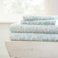 thumbnail image 1 of ienjoy Home Ensemble de Draps 3 Pcs Motif Explosion de Vignes, Simple, Bleu Clair, 1 of 4