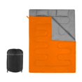 thumbnail image 1 of jinwen Sac de Couchage Double pour 2 Personnes Sac de Couchage de Camping pour la Randonnée Activités de Plein Air Orange, 1 of 9