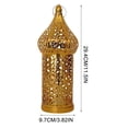 thumbnail image 2 of B Home Decor Iron Gold-Plated Lantern Stand – Decorative Candle Holder For Table, Mantel, And Festive Settings, Medium, 2 of 5