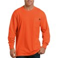 thumbnail image 1 of Dickies T-Shirt à Manches Longues pour Homme, Col Ras du Cou, Poids Lourd, m, Orange Vif, 1 of 3