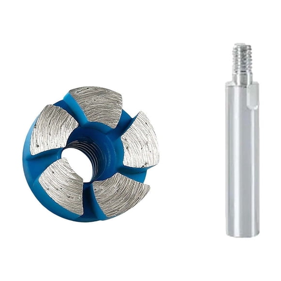 1 Inch Mini Flat Grinding Head for Angle Grinder, Rotary Tool, Carborundum Flat Grinding Wheel with Extension Rod, for Bottom Cleaning, Flattening, Deburring, Home DIY Projects