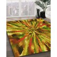 thumbnail image 3 of Ahgly Company Machine Washable Indoor Square Transitional Mahogany Brown Area Rugs, 4' Square, 3 of 7