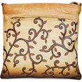 thumbnail image 2 of House Brown Crossbody Bag with Dual Compartments - Hand-Painted, 2 of 5