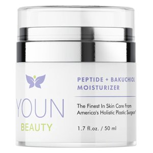 YOUN Beauty Peptide + Hydratant de Bakouchiol par Dr. Anthony Holistic Youn &acirc; Rétinol sans parabène - Hydratant du visage alternatif pour soutenir la production de collagène, S