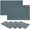 thumbnail image 1 of 6 Feuilles Tuiles de Toit Miniatures Bleu Marine Rectangulaires PVC Matériaux Bricolage pour Projets d'Artisanat, 1 of 8