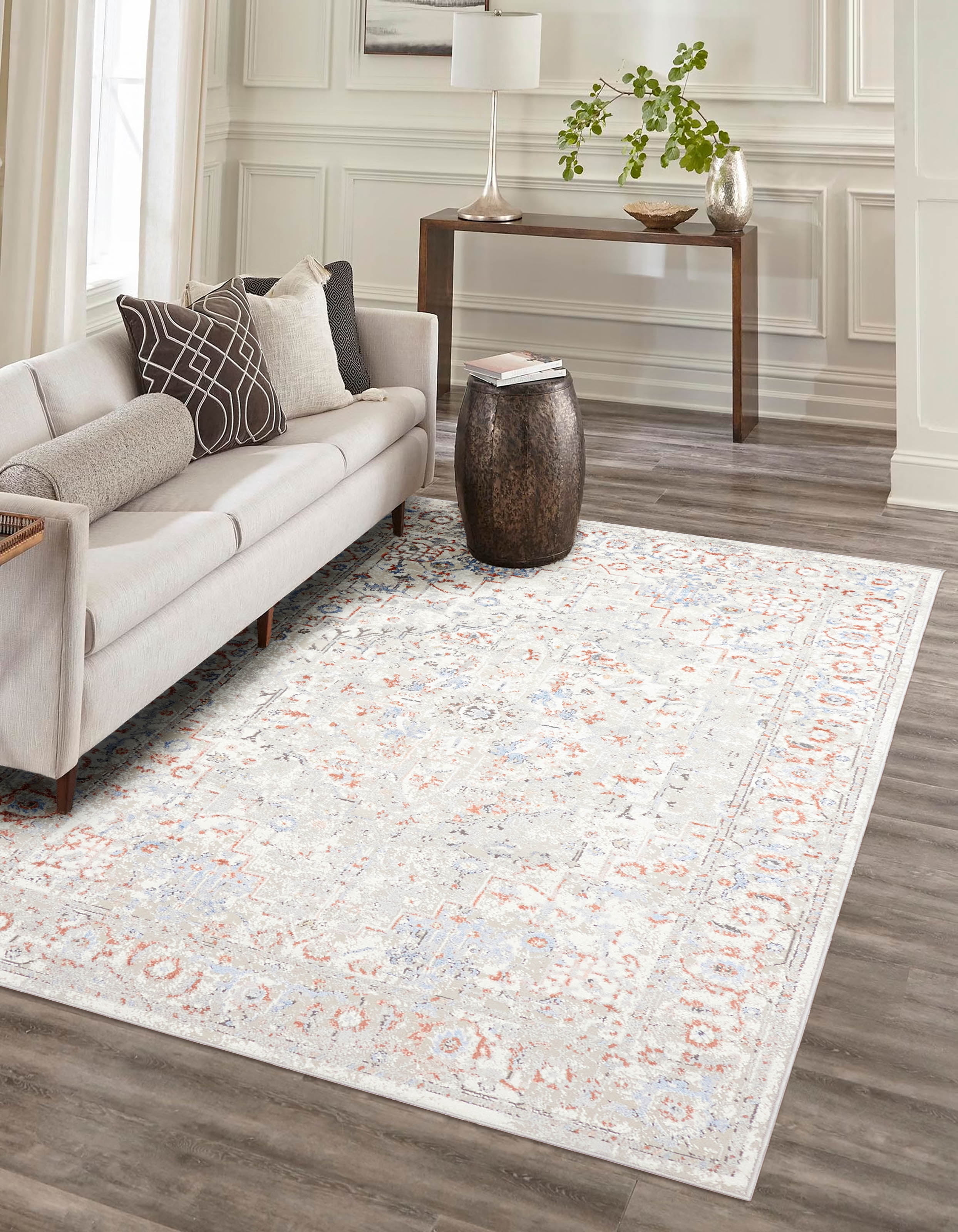 ECARPET Tapis Traditionnel Mira pour Salon, Chambre, Salle A Manger, Entrée, Couloir et Plus Encore.