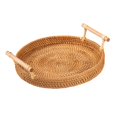 thumbnail image 4 of GUOOL Panier Rond Fait à la Main Présentoir de Paniers avec Poignée Organisateur de Garde-Manger Accessoires Photo 22 cm, 4 of 9