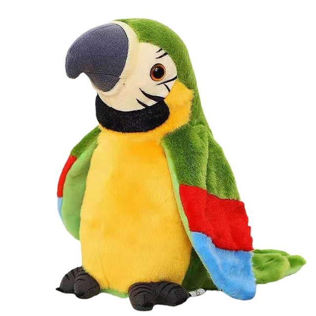 Talking Parrot Toy with Recording Function for Kids Indoor Outdoor Safe Cuddly Companion Great Idea