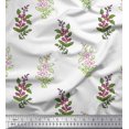 thumbnail image 1 of Soimoi Poly Georgette Fabric Leaves & Floral Block Print Fabric by Yard 52 Inch Wide, 1 of 4