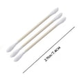 thumbnail image 3 of PRETXORVE 500 Count Swabs Double Round Head Swabs Natural Swabs Ear Swabs Suitable for Makeup Travel Daily Cleaning, 3 of 9